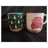 (2) Ceramic Christmas Mugs 17oz.