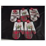 (5) Christmas Oven Mits