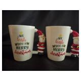 (2) Ceramic Christmas Mugs 17oz.