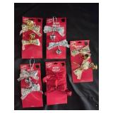 (5) Christmas Mini Bell Ornaments