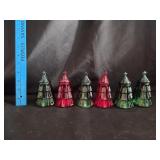 (6) Glass Christmas Tree Jars 4'