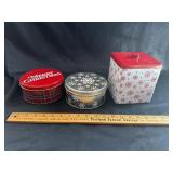 (3) Christmas Metal Tins
