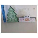 (2) Dolly Parton Collection Wood Christmas Signs