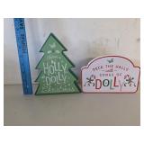 (2) Dolly Parton Collection Wood Christmas Signs