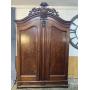 MONUMENTAL WALNUT VICTORIAN 2 DOOR WARDROBE
