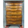 18TH CENT. MAHOGANY TALL CHEST ON CHEST