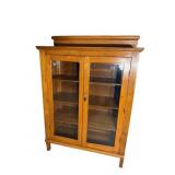 OAK 2 DOOR BOOKCASE