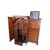 RARE SOLID MAHOGANY GENTLEMANS CHEST