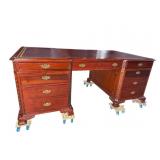 MONUMENTAL LEATHER TOP PARTNERS DESK