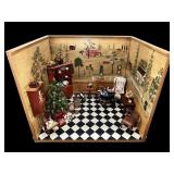 COUNTRY LIVING CHRISTMAS LIVING ROOM MINIATURE