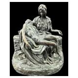 MICHELANGELO PIETA BRONZE DOUBLE FIGURE SCULPTURE