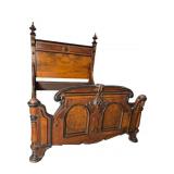 RENAISSANCE VICTORIAN ROSEWOOD BED