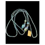 DESIGNER HEIDI DAUS LARIAT BLUE CRYSTAL NECKLACE