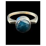 DESIGNER JAY KING STERLING BLUE GEMSTONE RING