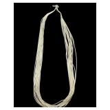 DESIGNER RUNNING BEAR STERLING NAVAJO NECKLACE