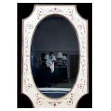 OVAL PAINT DECORATED MIRROR