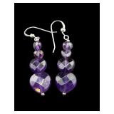 DESIGNER JAY KING STERLING AMETHYST DANGLE