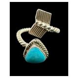 NATIVE AMERICAN RUNNING BEAR TURQUOISE STERLING