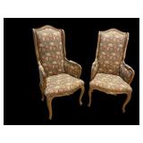 2 HIGH BACK ITALIAN ARM CHAIRS