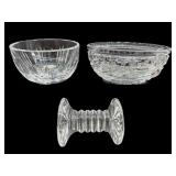 3 PC LOT OF WATERFORD CRYSTAL SMALL BOWLS AND