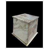 MARBLE PEDESTAL WITH LIFT TOP AND SLOT FOR