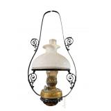 BRASS AND OIL HANGING LAMP