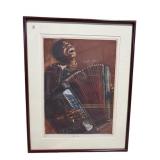 CAJUN SINGER SIGNED ENGRAVING
