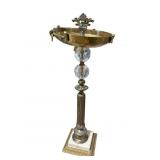 BRASS AND MARBLE ASHTRAY