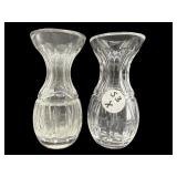 PR OF WATERFORD CRYSTAL POSEY VIOLET BUD VASES