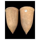 PR OF POTTERY WALL POCKETS
