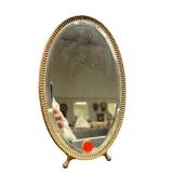 EARLY METAL EASEL BACK BEVELLED MIRROR
