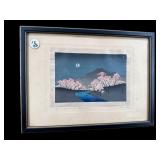 HIROSHIGE EVENING CHERRY ON MT.