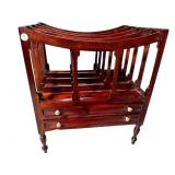 SOLID MAHOGANY 2 DRAWER CANTERBURY