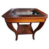 CHERRY GLASS TOP COFFEE TABLE