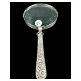STERLING HANDLE ORNATE MAGNIFYING GLASS