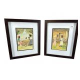 2 ARTIST SIGNED FRAMED PRINTS 