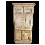 19TH CENTURY WASHED PINE ENGLISH 2 PC CORNER