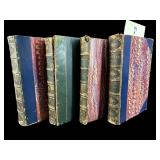 4 VOLUMES OF 1875 WAVERLY NOVELS LEATHER BOUND