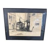 DAVID A WALKER 1969 WATERCOLOR 27 IN WIDE 22 IN