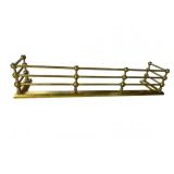 LARGE BRASS FIREPLACE FENDER