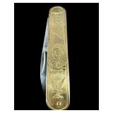 SMALL BRASS GEORGE WASHINGTON POCKET KNIFE