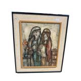 MID CENTURY OIL ON BOARD