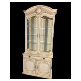 KARGES PAINT DECORATED 2 PC CHINA CLOSET