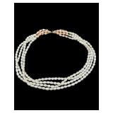 14K GOLD CLASP FRESH WATER PEARL NECKLACE
