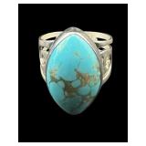 DESIGNER JAY KING STERLING TURQUOISE RING