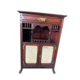 19TH CENT. EDWARDIAN MAHOGANY SHORT ETERGE