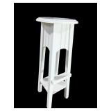 WHITE PAINT DECORATED STOOL