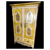 PAINT DECORATED 2 DOOR CUPBOARD