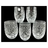 SET OF 5 WATERFORD CRYSTAL POWERSCOURT TUMBLERS