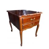 CHERRY 2 DRAWER FRENCH PROVINCIAL TABLE